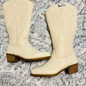 Torrid Off-White Heeled Boots